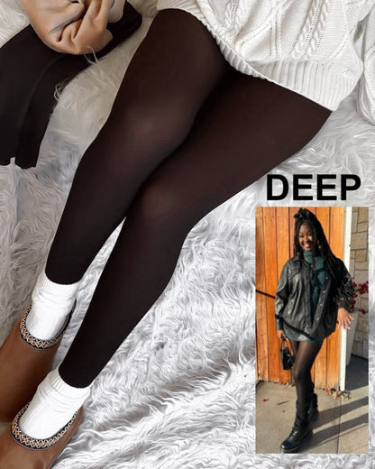 MAGIC VELVET LINED LEGGINGS • CLOSED FOOT (LOOKS LIKE PANTYHOSE)