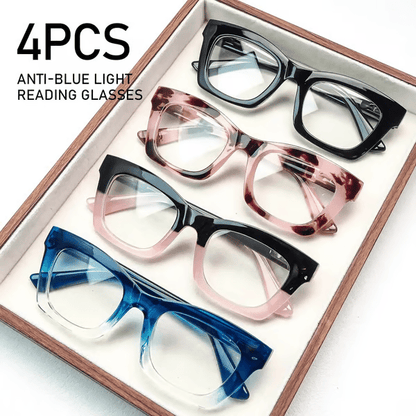 👓Anti Blue Light Glasses Set 4 Pairs Oprah Style Unisex Reading Glasses
