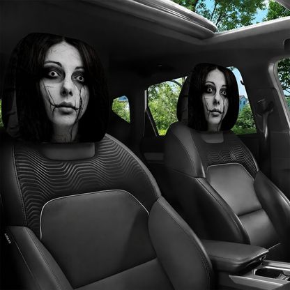 🔥Buy 1 Get 1 Free🔥 Gothic Phantom Skull Car Headrest Covers, Horror Car Accessories
