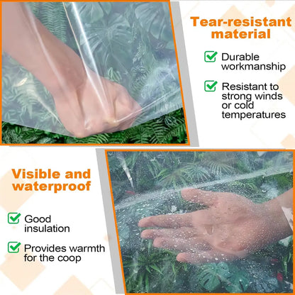 🌧️ RainShield Pro Transparent Waterproof Tarp – Heavy-Duty Outdoor Cover with Secure Grommets