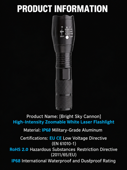 Ultra Bright Tactical Zoom Flashlight