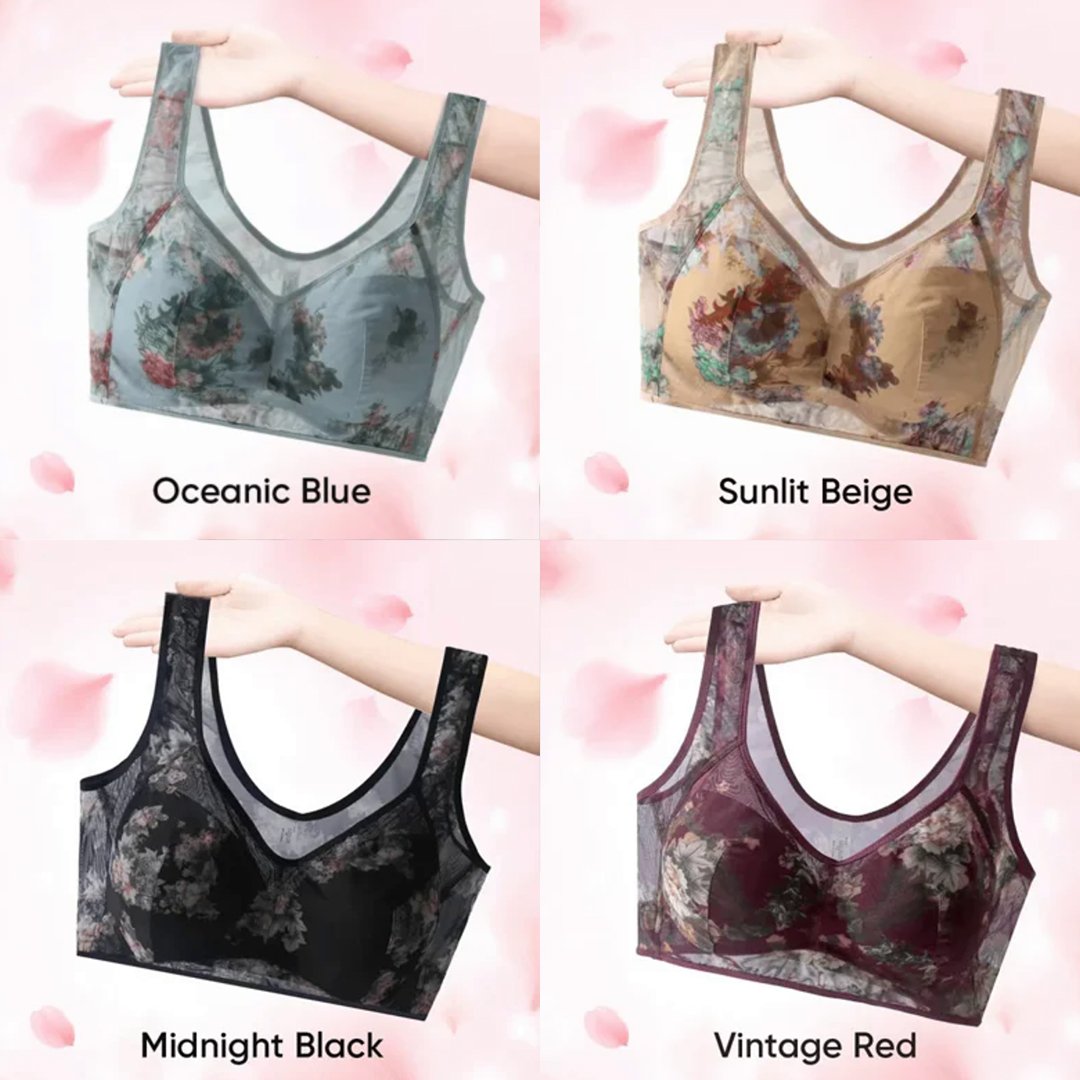 🎁 Super gather bra | Ice Silk Lace Cooling Comfort Bra