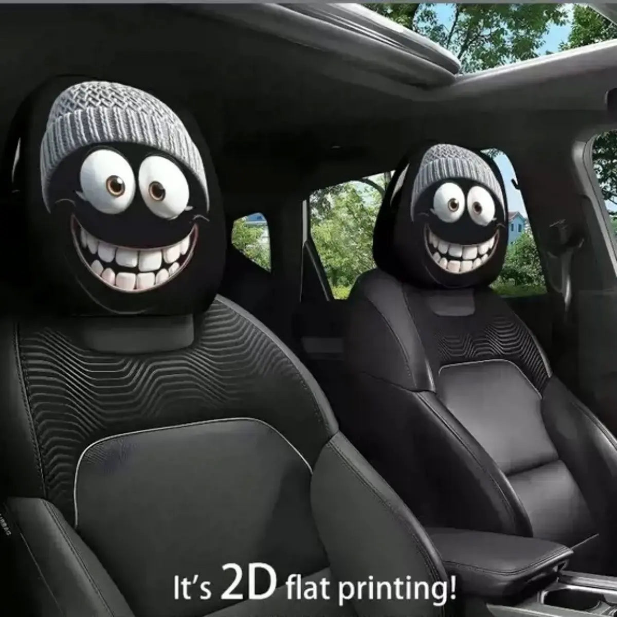 🔥Buy 1 Get 1 Free🔥 Gothic Phantom Skull Car Headrest Covers, Horror Car Accessories