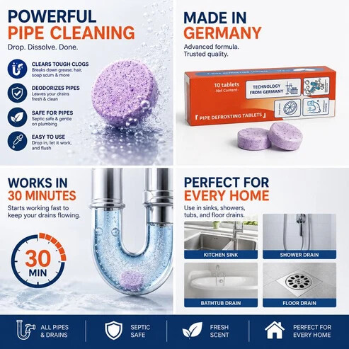 Powerful Pipe Declogging & Cleaning Tablets🔥