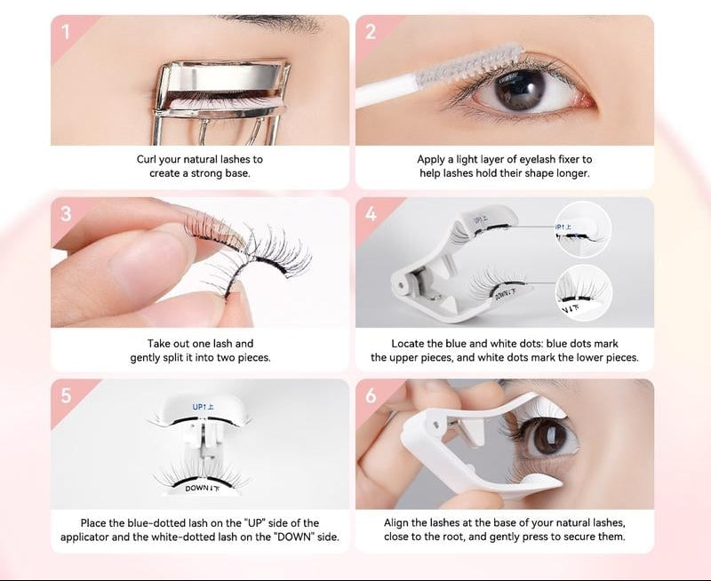 Soft Magnetic Eyelashes All-in-One Box, Reusable