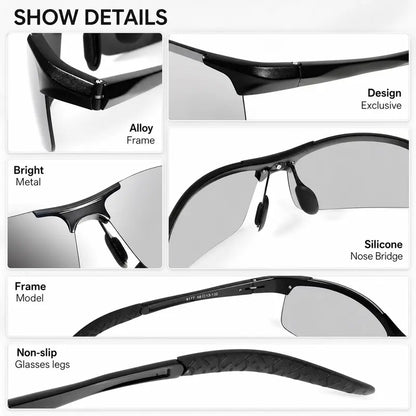 Unisex Fashion Polarized Sunglasses, UV400 Anti Blue Light Sun Glasses for Photography Hiking Beach Outdoo