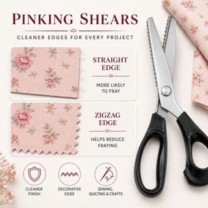 Stainless Steel Zig Zag Scissors with Serrated Teeth