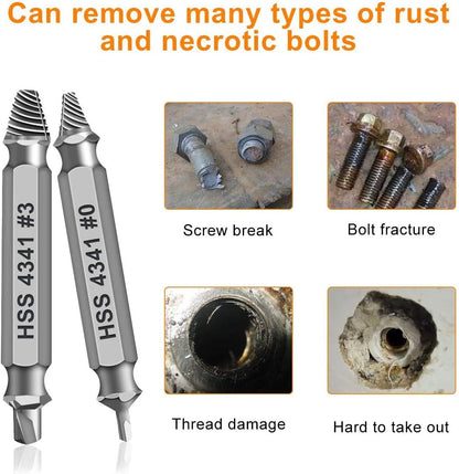 🔥Grab It Before It's Gone! 🔩 Stripped Screw Extractor Kit – 6-Piece Set, Easy-Out Bolt & Damaged Screw Remover
