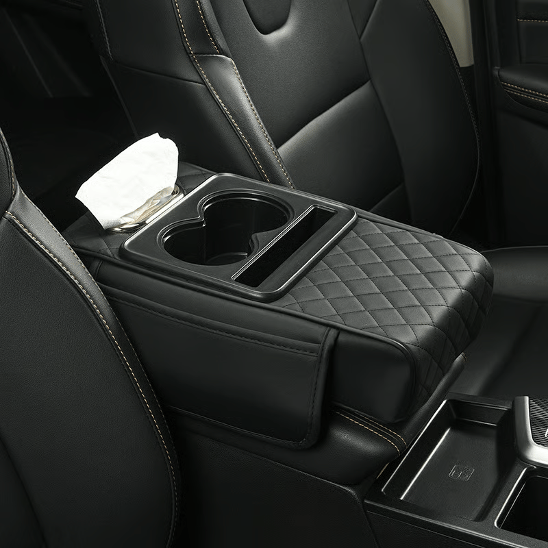 ✨Multifunctional PU Leather Car Armrest Box Mat– Universal Fit for Any Vehicle