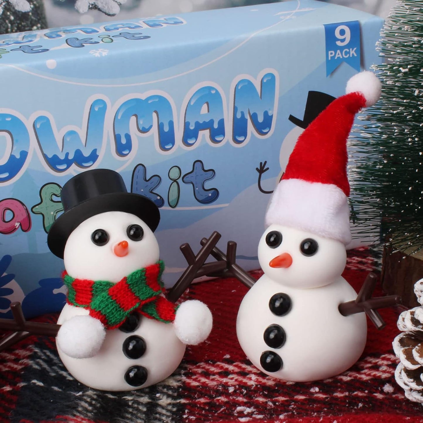 Perfect Christmas gift: 12-pack modeling clay DIY snowman kit
