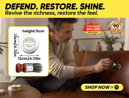 ✨Leather Care Cream | Restore Cracked Faded Leather Sofa in Minutes 🛋️ Leather Repair & Conditioner for Furniture, Boots, Handbags