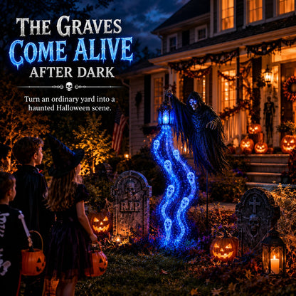 🎁Heute 50 % Rabatt🎁💀Animierte „Soul Harvester“-Gartenleuchte für Halloween
