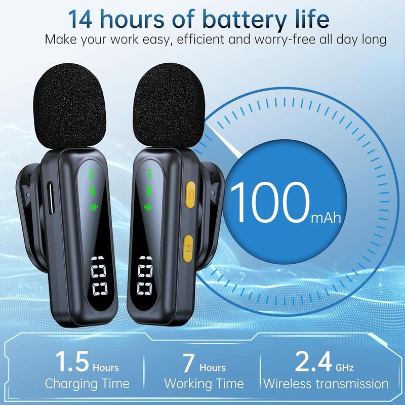 📢 50% off!! ⏰ New wireless lavalier microphone
