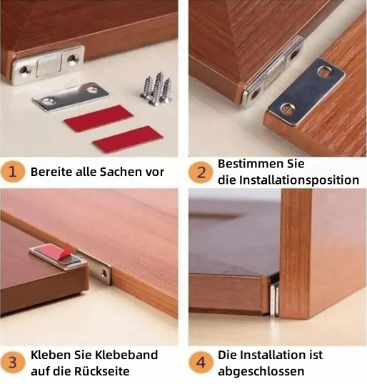 | Ultradünne Unsichtbare Schranktürmagnete (4er-Satz)