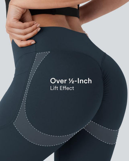 Butt Lifting Tummy Control Side Pocket High Waisted Shaping Training Leggings
