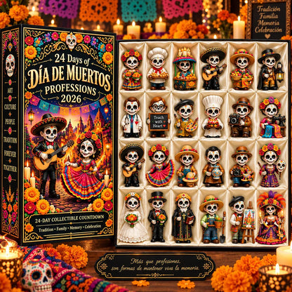 🧡💀 24 Days of Día de Muertos Professions Advent Calendar 2026 – 24 Unique Calavera Collectible Figures