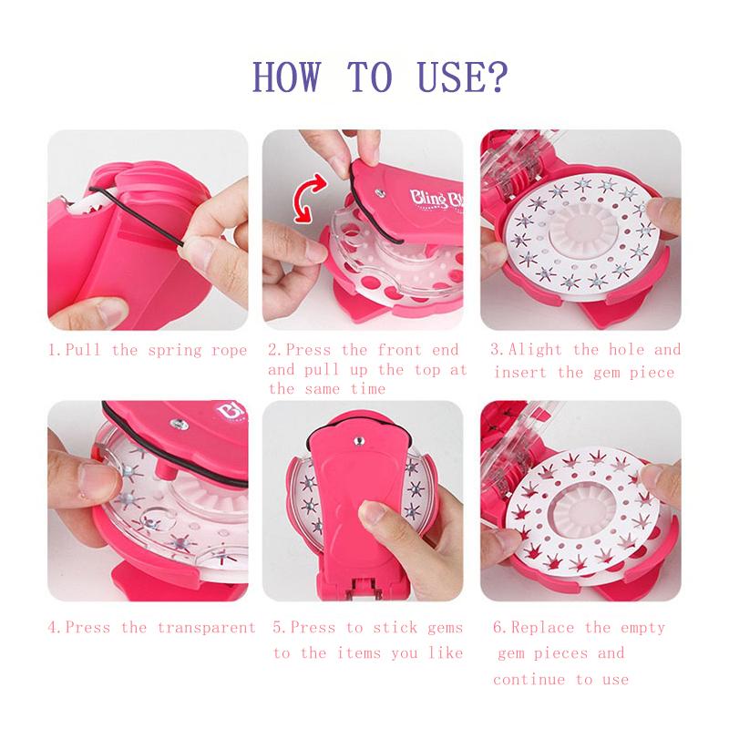 💎Glitter Diamond Styling Tools Hair Gemstone Styling Set