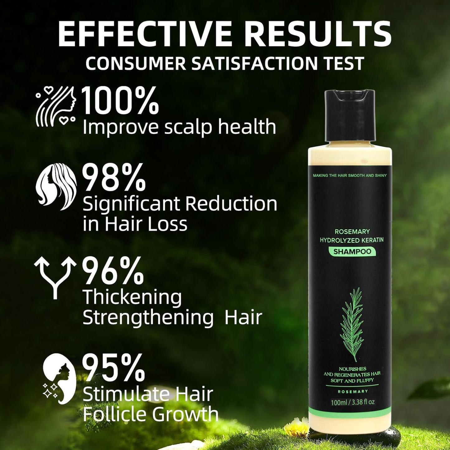 🔥LAST DAY 50% OFF - 🎅Organic Rosemary Hair Growth Shampoo