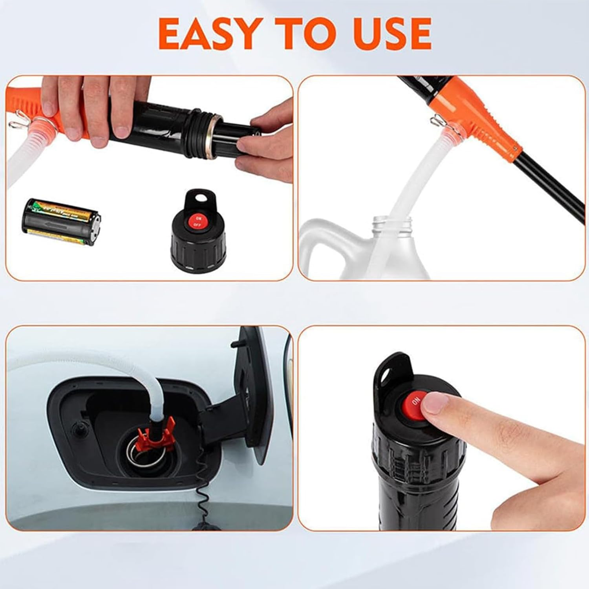 Portable battery pump suitable for gasoline, liquid fuel/water transfer, high-efficiency diesel/fuel transfer pump