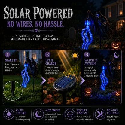 🎁Heute 50 % Rabatt🎁💀Animierte „Soul Harvester“-Gartenleuchte für Halloween