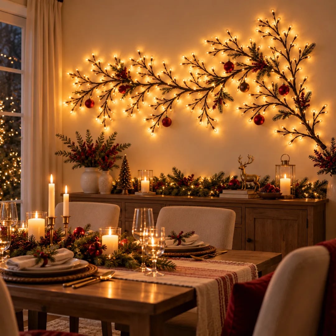 🔥Flexible LED Branch Lights | Remote-Controlled Holiday Wall Decor