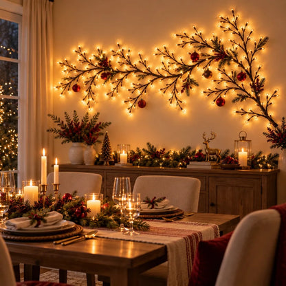 🔥Flexible LED Branch Lights | Remote-Controlled Holiday Wall Decor