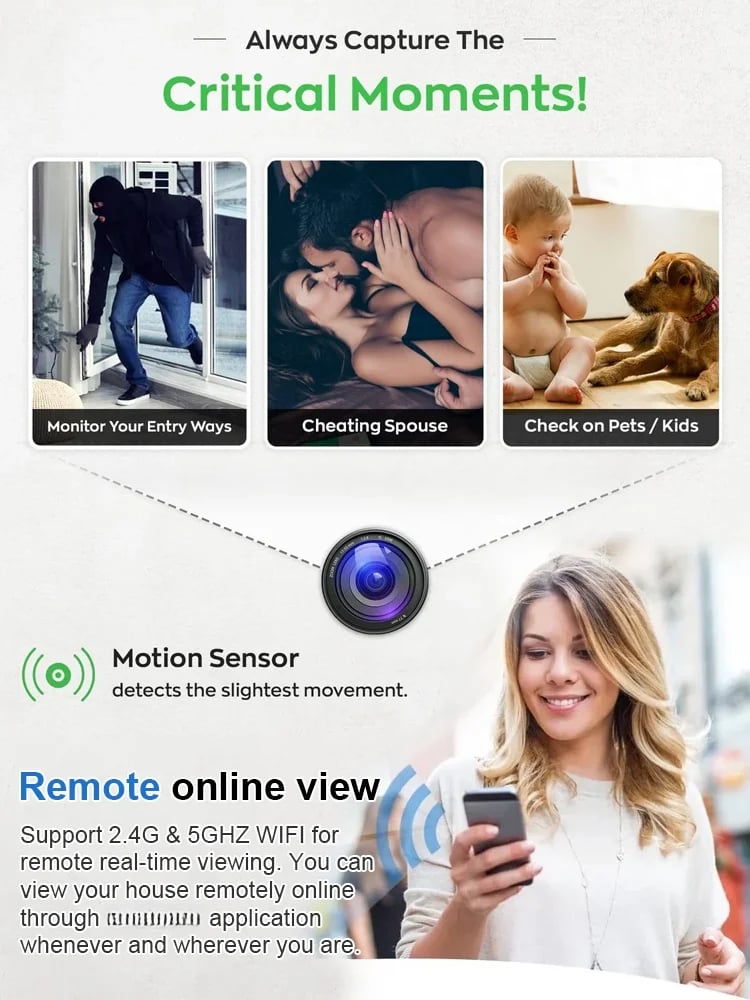 🔥[Upgraded ultra-invisible] No-plug camera🔥