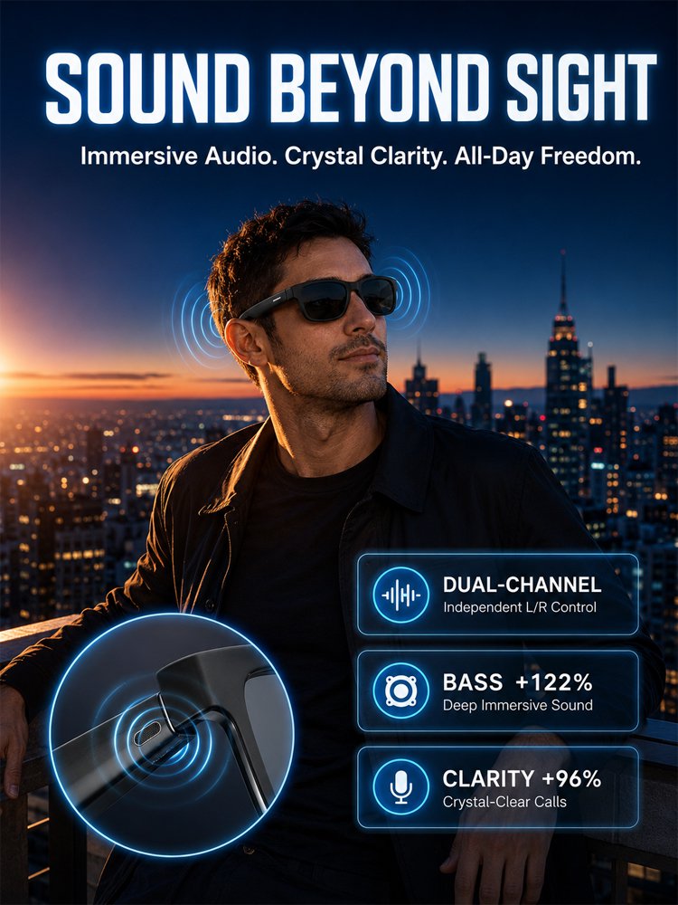 AI Smart Bluetooth Glasses-Ketaticeo