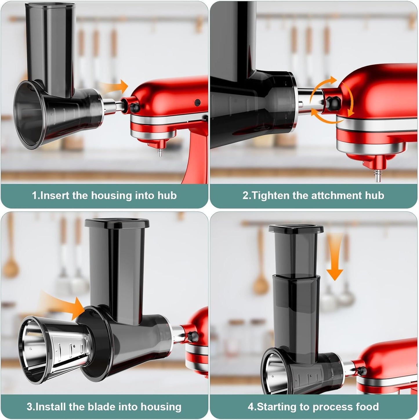 🧀 Premium Slicing and Shredding Attachments for Stand Mixers
