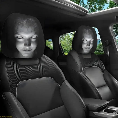 🔥Buy 1 Get 1 Free🔥 Gothic Phantom Skull Car Headrest Covers, Horror Car Accessories