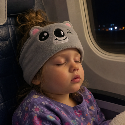 🐾Snugsy Buds 2.0 Kids Sleep Headband Headphones, Soft Fleece Cartoon Wireless Sleeping Earphones for Children &