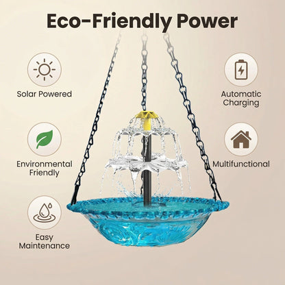 🎁 Limited-Time Offer | Solar Cascade Hanging Bird Bath Fountain  -$AC