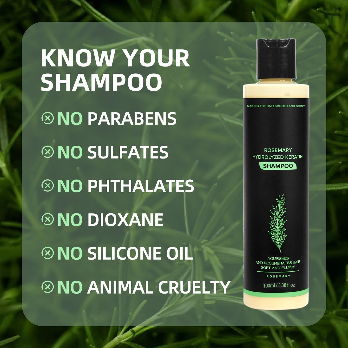 🔥LAST DAY 50% OFF - 🎅Organic Rosemary Hair Growth Shampoo