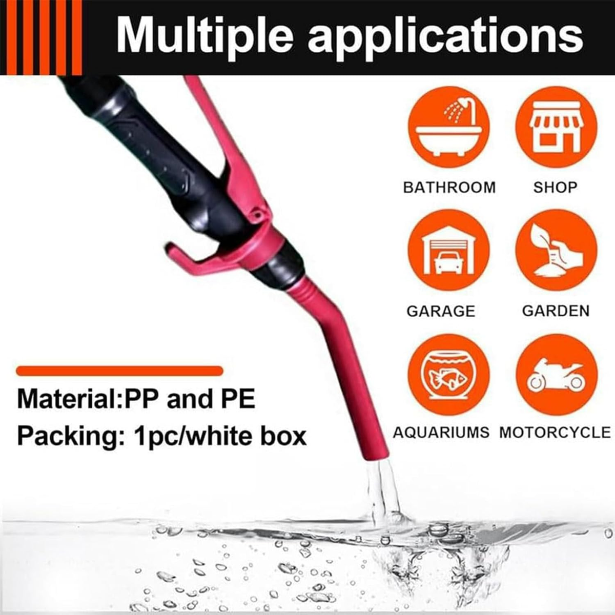 Portable battery pump suitable for gasoline, liquid fuel/water transfer, high-efficiency diesel/fuel transfer pump