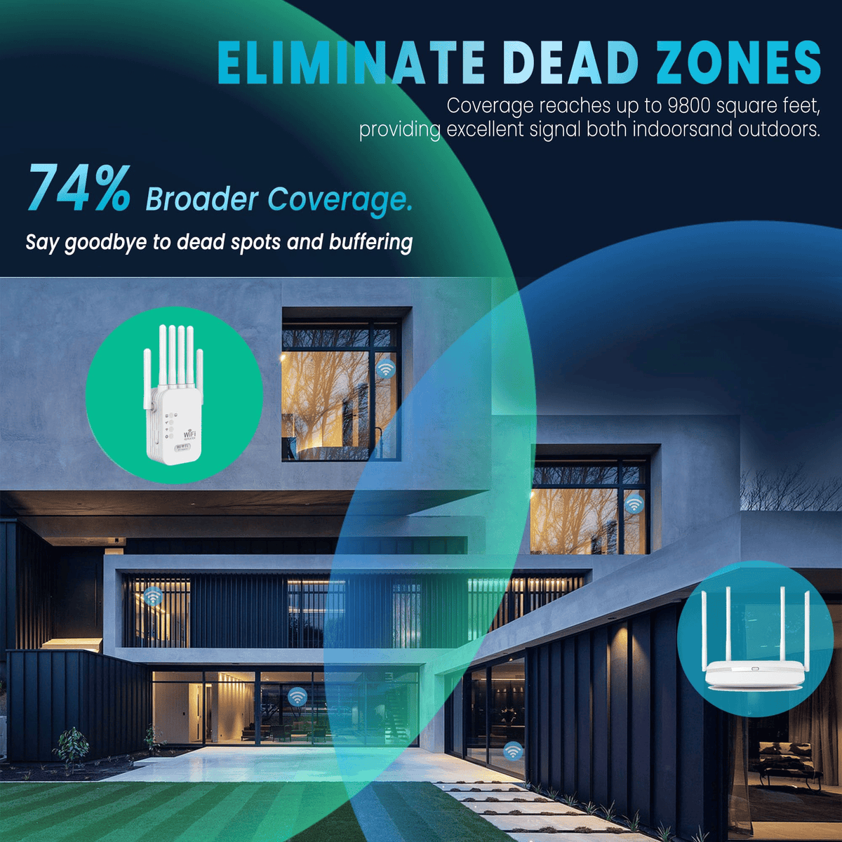 The Velocity Prime: 1200Mbps Ultra-Speed WiFi Repeater
