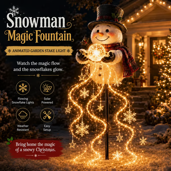 🔥Free Shipping - 🎅✨ 2026 New Santa’s Flying Sleigh Gift Cascade – Solar Christmas Garden Light