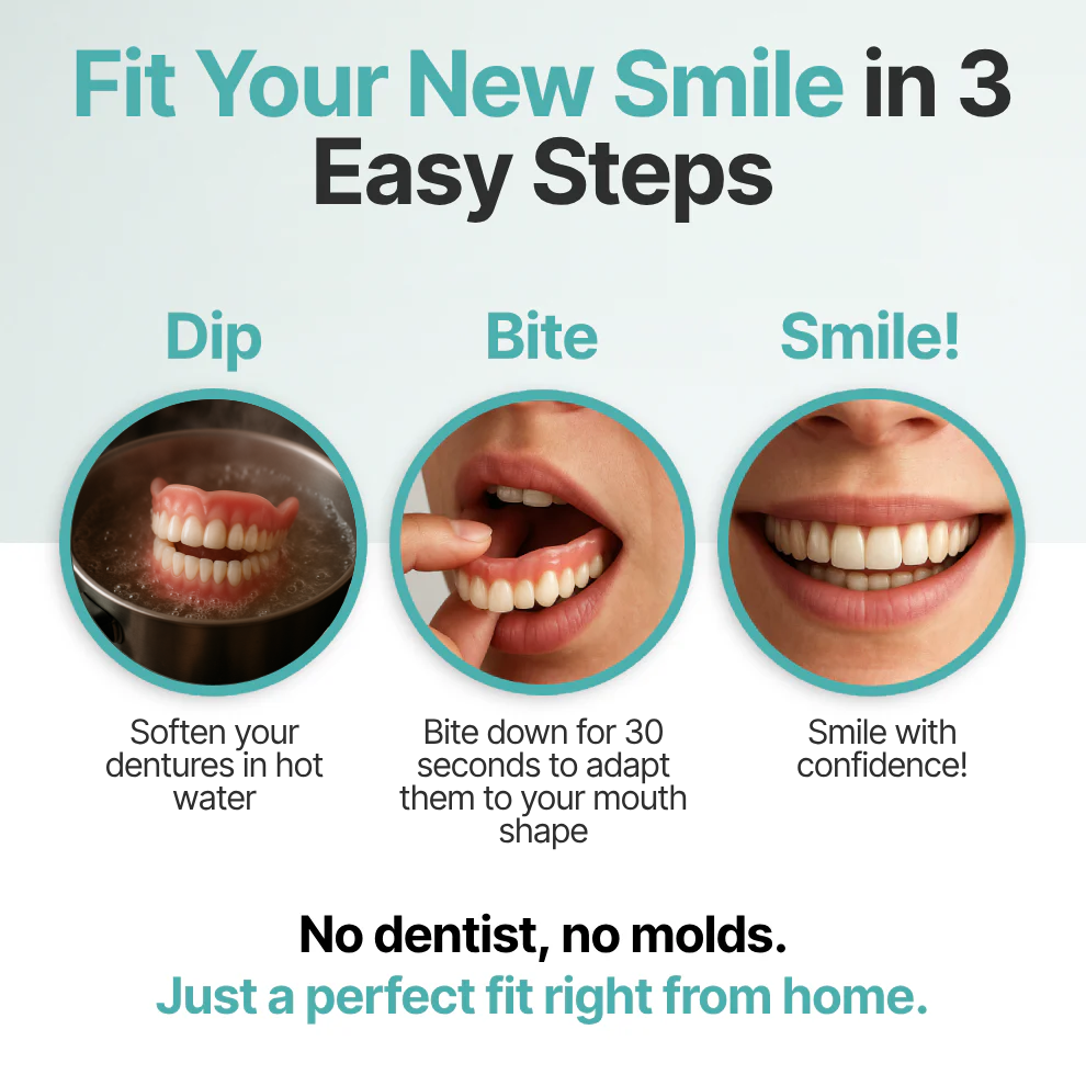 🔥Ends Today: 70% OFF! ROSOPLTM Custom-Fit Full Functional DenturesMake you more confident