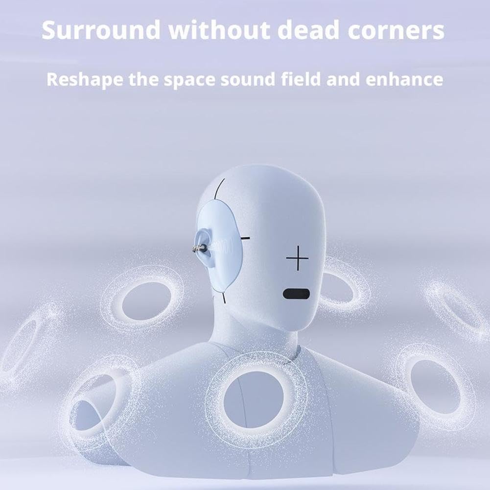 🎧2026 New Clip-On Open-Ear Headphones – Wireless Bluetooth Earbuds with AI Noise Cancelling, Rhinestone Decor & Water Resistant