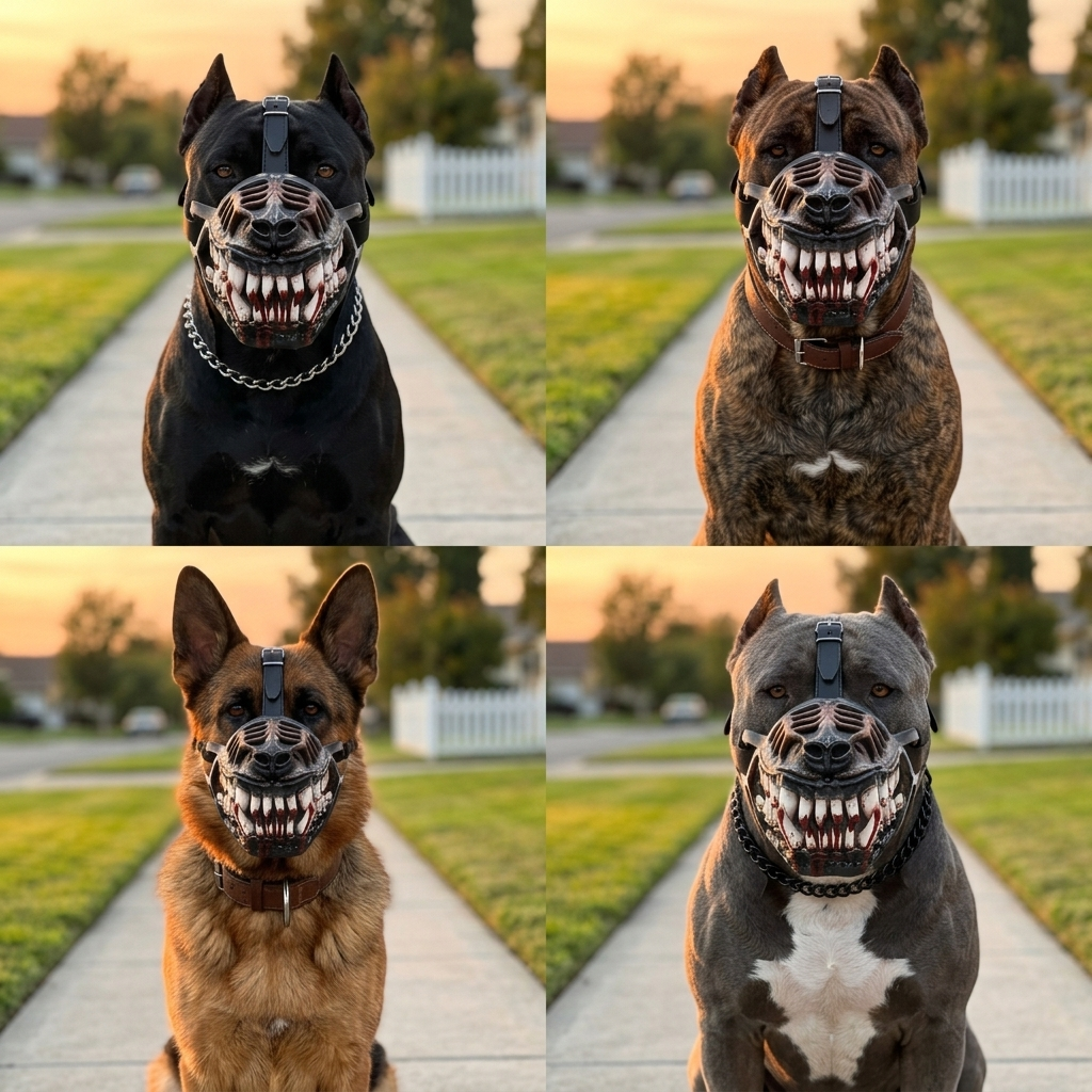 😈 Hellbreed Fang Dog Muzzle | Terrifying Look For Large Dogs 🐕