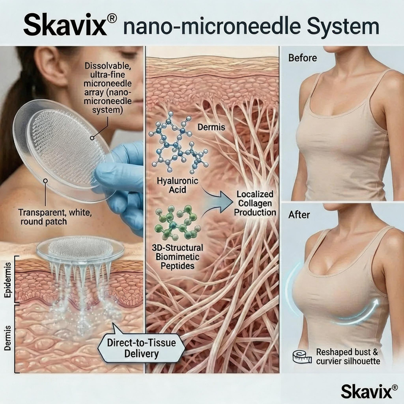 Nano Micro-Needle Bust Patch System