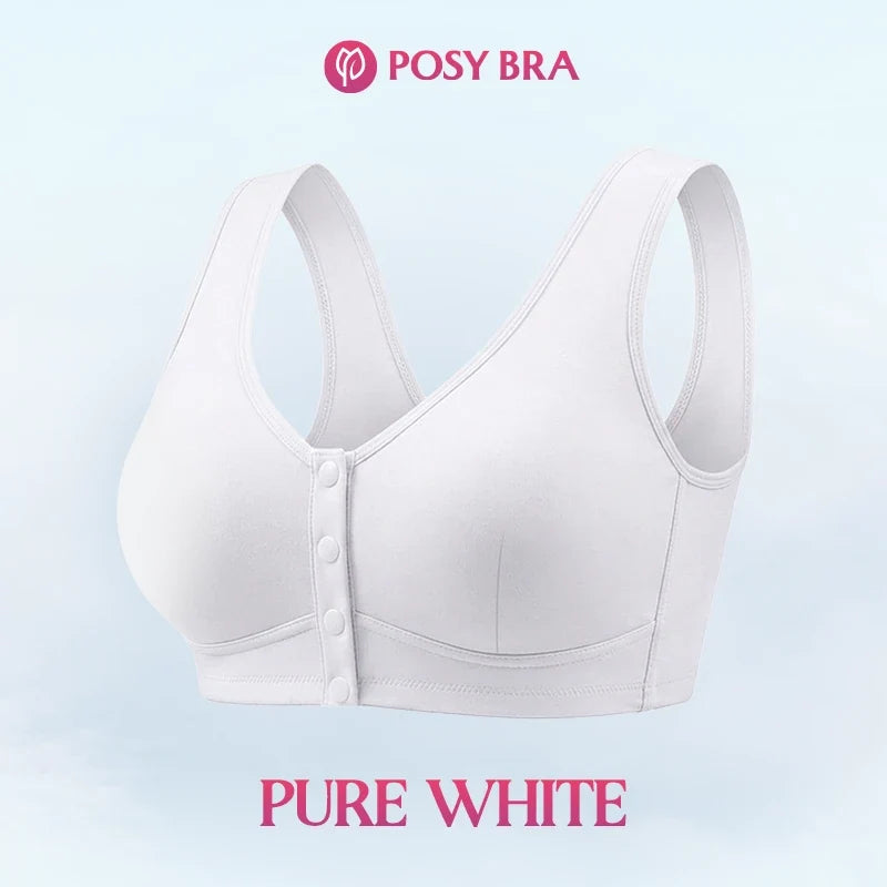 Posy Bra - Front Closure Breathable Cotton Lifting Bra for Seniors