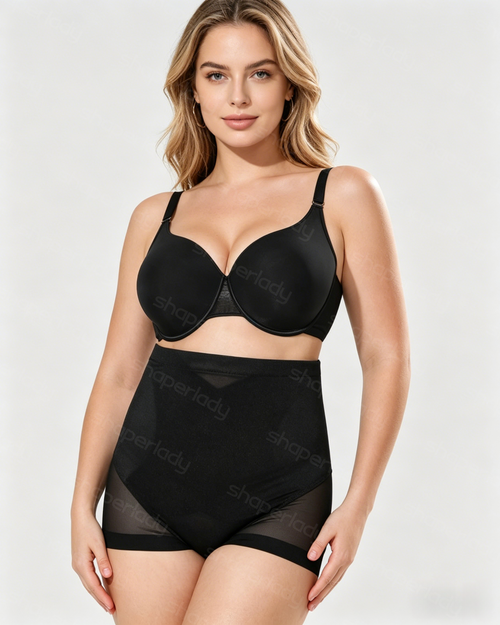 High Waist Mesh Tummy Control Butt Lifting Shaping Panty