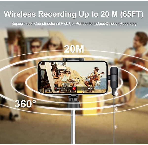 📢 50% off!! ⏰ New wireless lavalier microphone