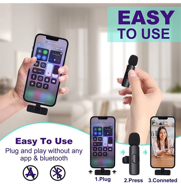 📢 50% off!! ⏰ New wireless lavalier microphone