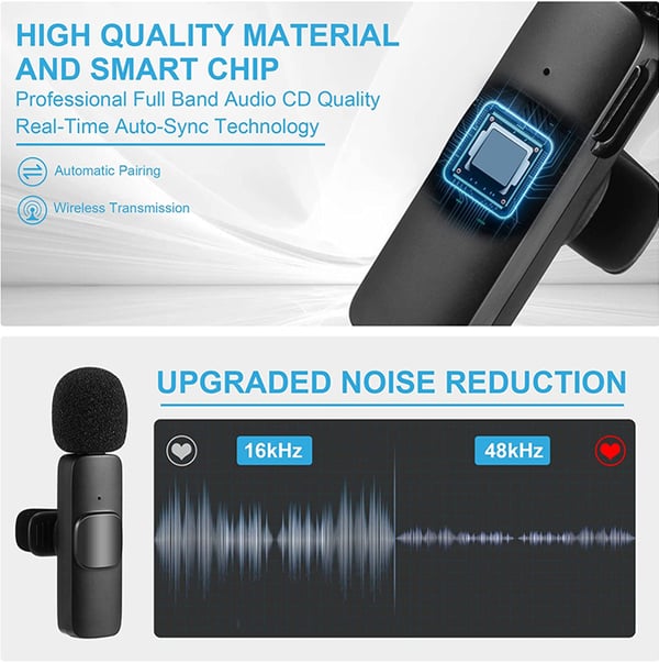 📢 50% off!! ⏰ New wireless lavalier microphone