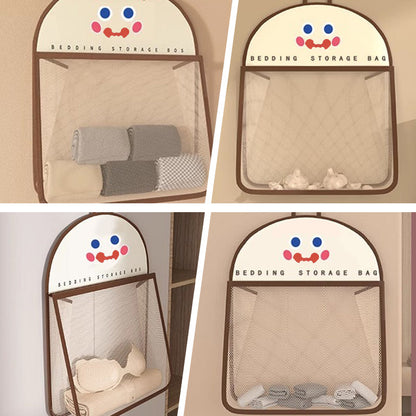 Multi-purpose storage bag with visible mesh for hanging.