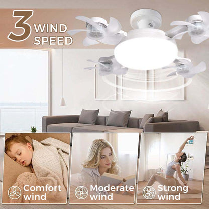 🌀New Socket Ceiling Fan Light – 2‑in‑1 Silent LED Fan with Remote Control, Energy‑Saving Cooling & Lighting Combo for Home Bedroom