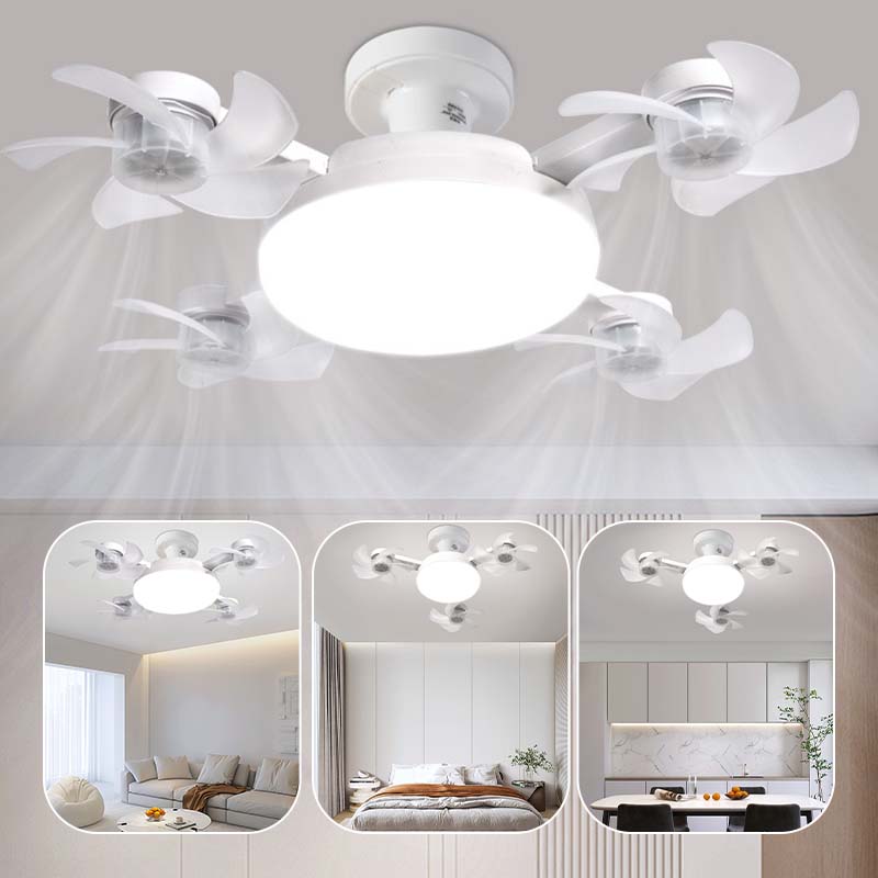 🌀New Socket Ceiling Fan Light – 2‑in‑1 Silent LED Fan with Remote Control, Energy‑Saving Cooling & Lighting Combo for Home Bedroom