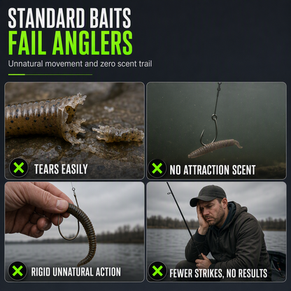🎣50% OFF! ✨ Simulation Earthworm Soft Fishing Lures – Scented, Lifelike, Durable 🌊