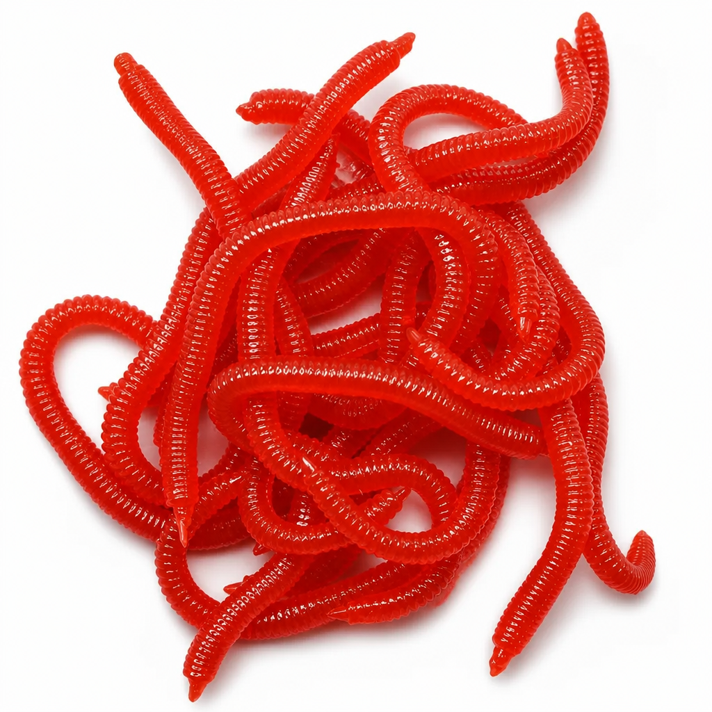 🎣50% OFF! ✨ Simulation Earthworm Soft Fishing Lures – Scented, Lifelike, Durable 🌊